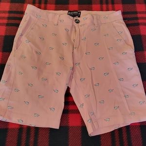 Mens Pink Whale Shorts - Size W30"